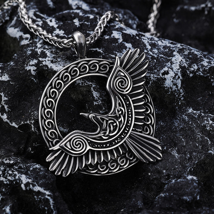 WorldNorse Pendant With Tone Viking Raven Design Necklace