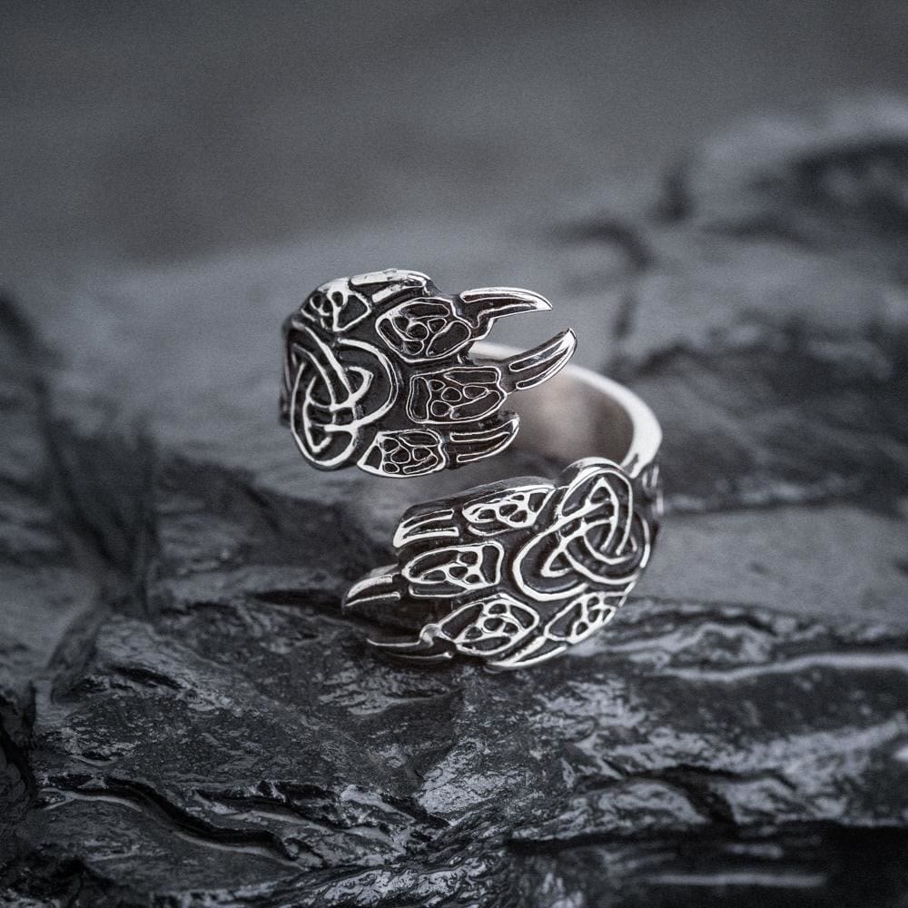 WorldNorse Viking Bear Paw Opening Ring