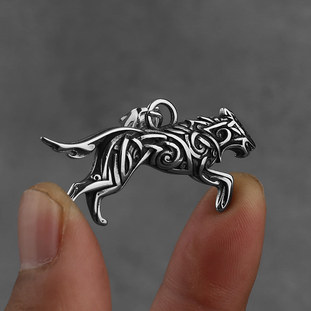 WorldNorse Viking Wolf Spirit Pendant Necklace