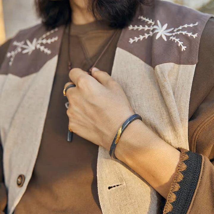 WorldNorse Flowing Fire Gold Inlay Adjustable Bracelet / Ring / Necklace