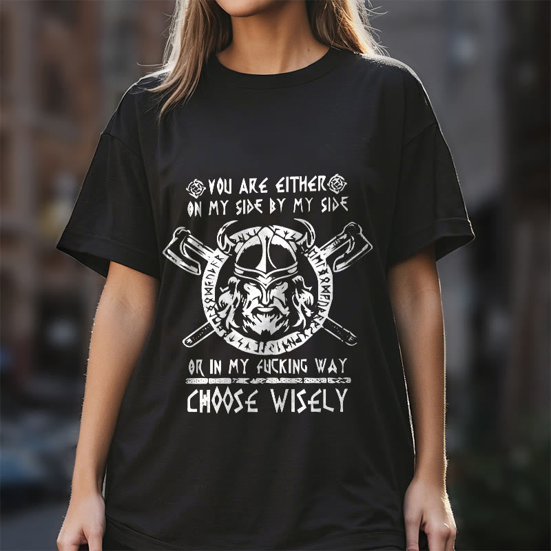 WorldNorse Vikings Rune Odin Symbol Axe T-shirt