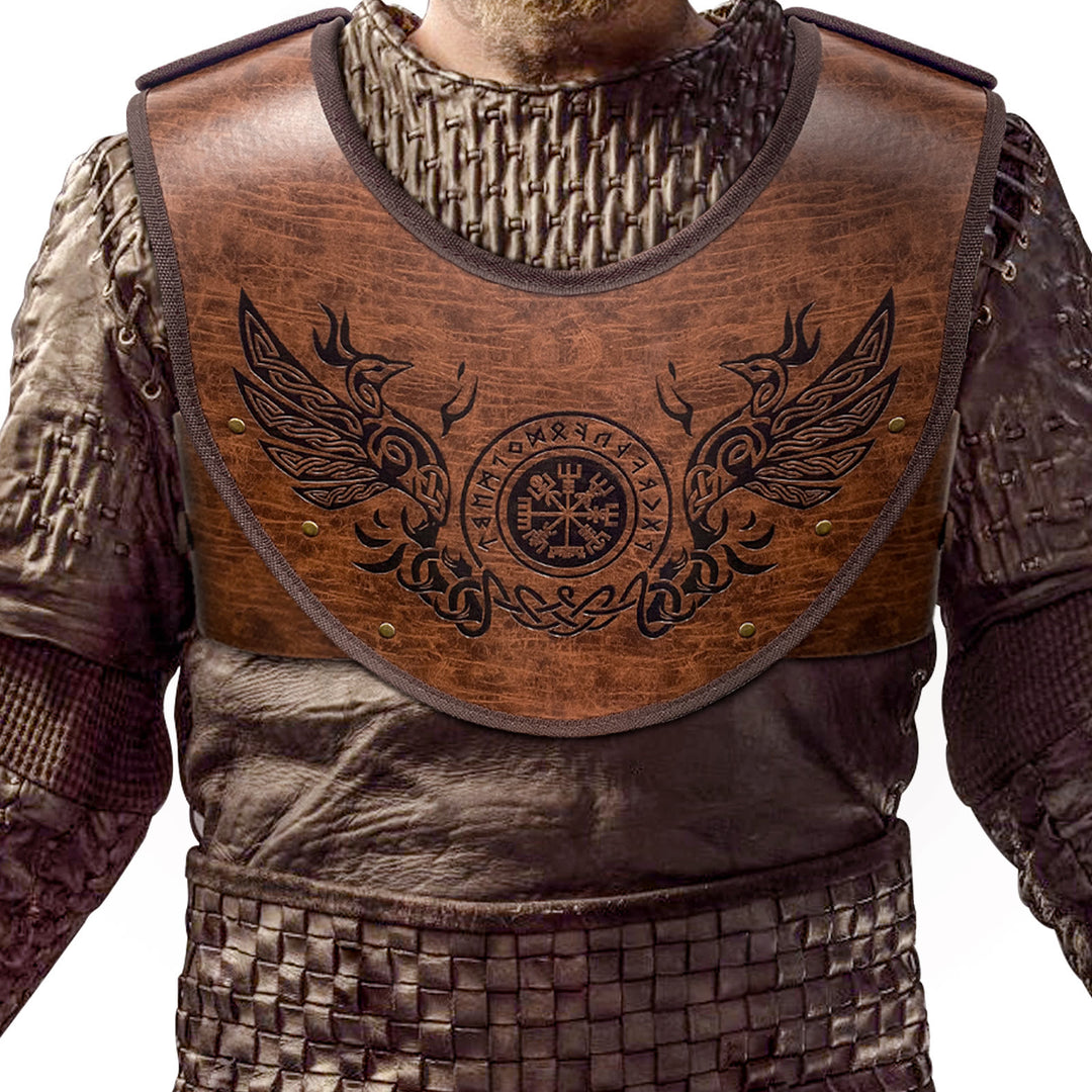 WorldNorse Celtic Knot Vegvisir Wolves Chest Armor