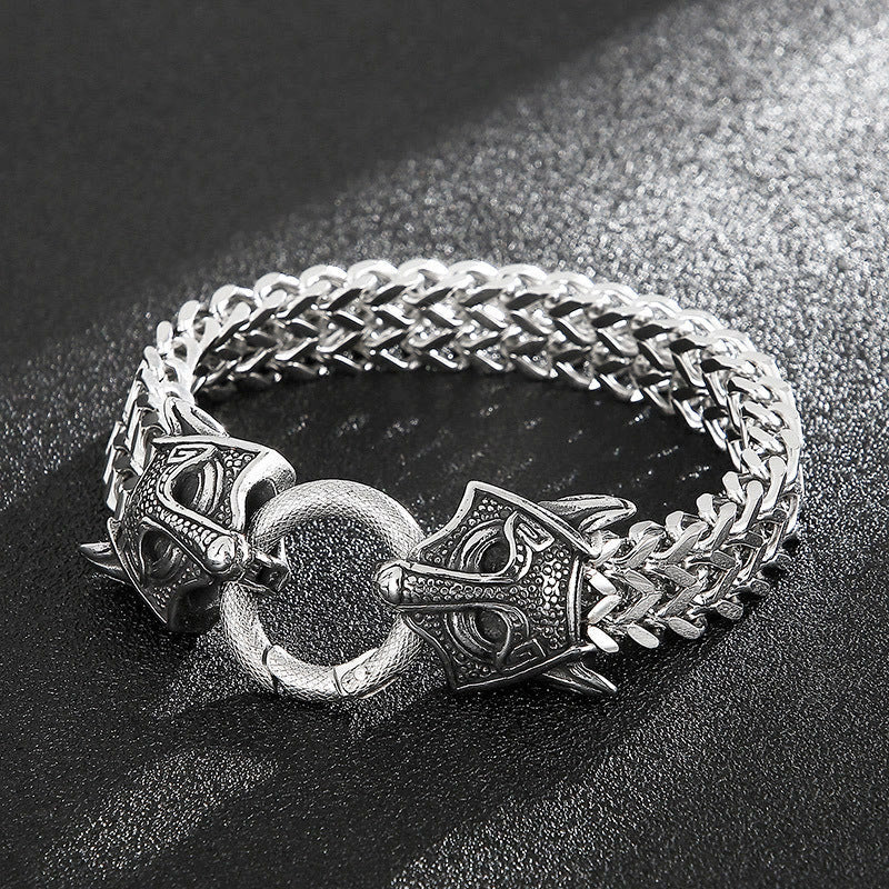 WorldNorse Fox Wolf Head Mask Bracelet