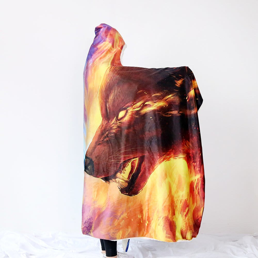 WorldNorse Mystic Wolves Hooded Blanket - image 3