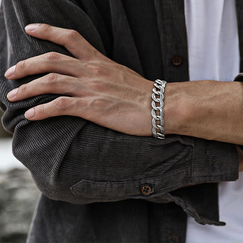 WorldNorse 925 Sterling Silver Feather Bracelet
