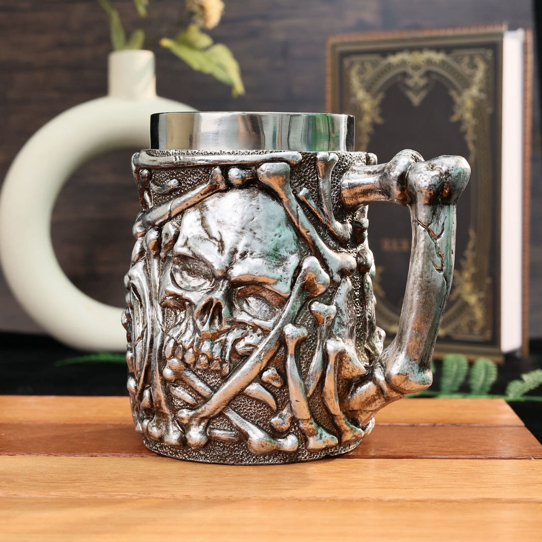 WorldNorse Retro Skeleton Beer Steins Tankard Mug