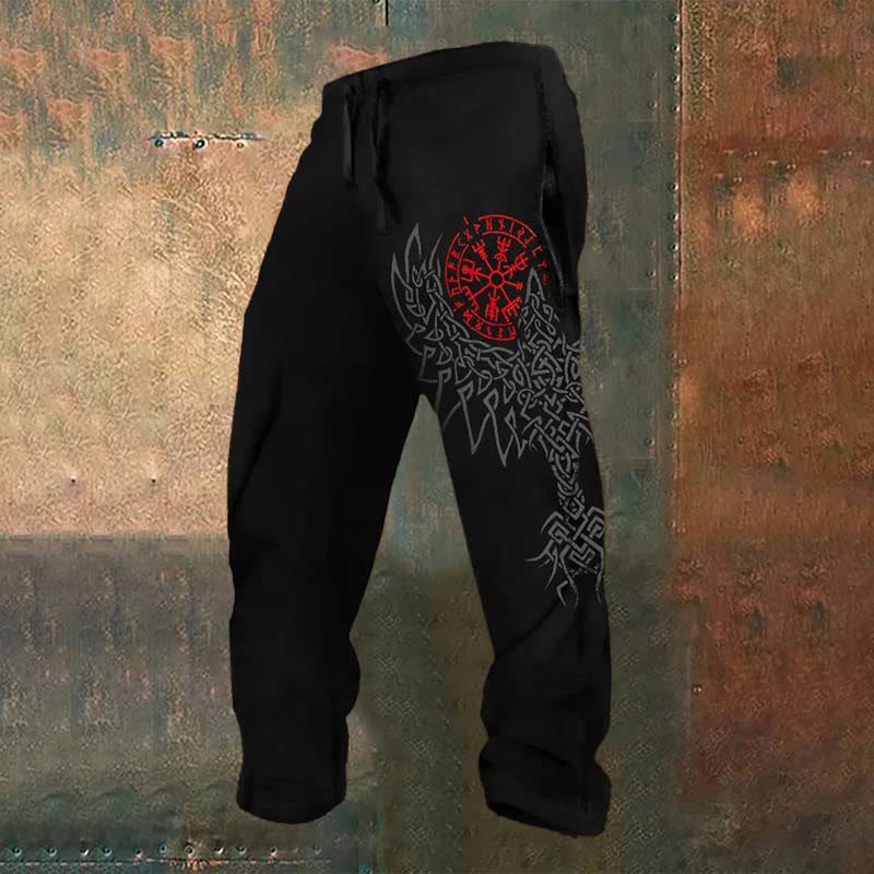 WorldNorse Unisex Viking Print Casual Sweatpants - Red - US/UK/AU52,EU62 (6XL) - image 1