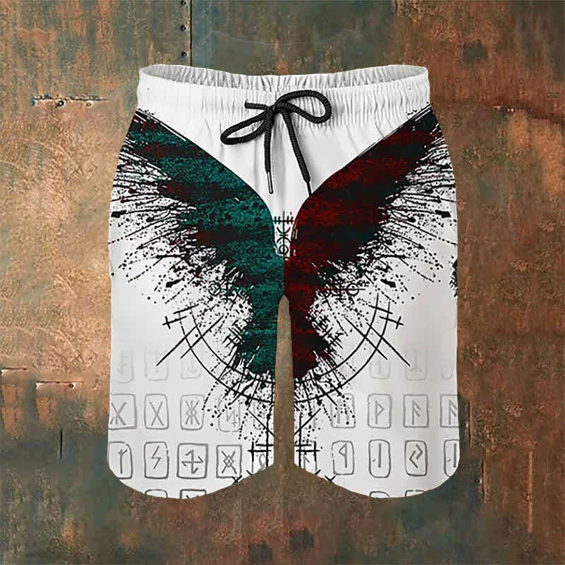 WorldNorse Viking Vegvisir Rune Casual Shorts