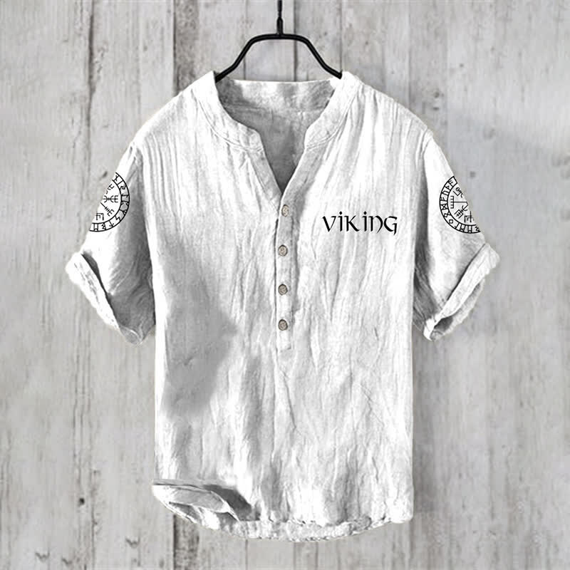 WorldNorse Viking Vegvisir Rune Casual Shirt - US/UK/AU50,EU60 (5XL) - image 1