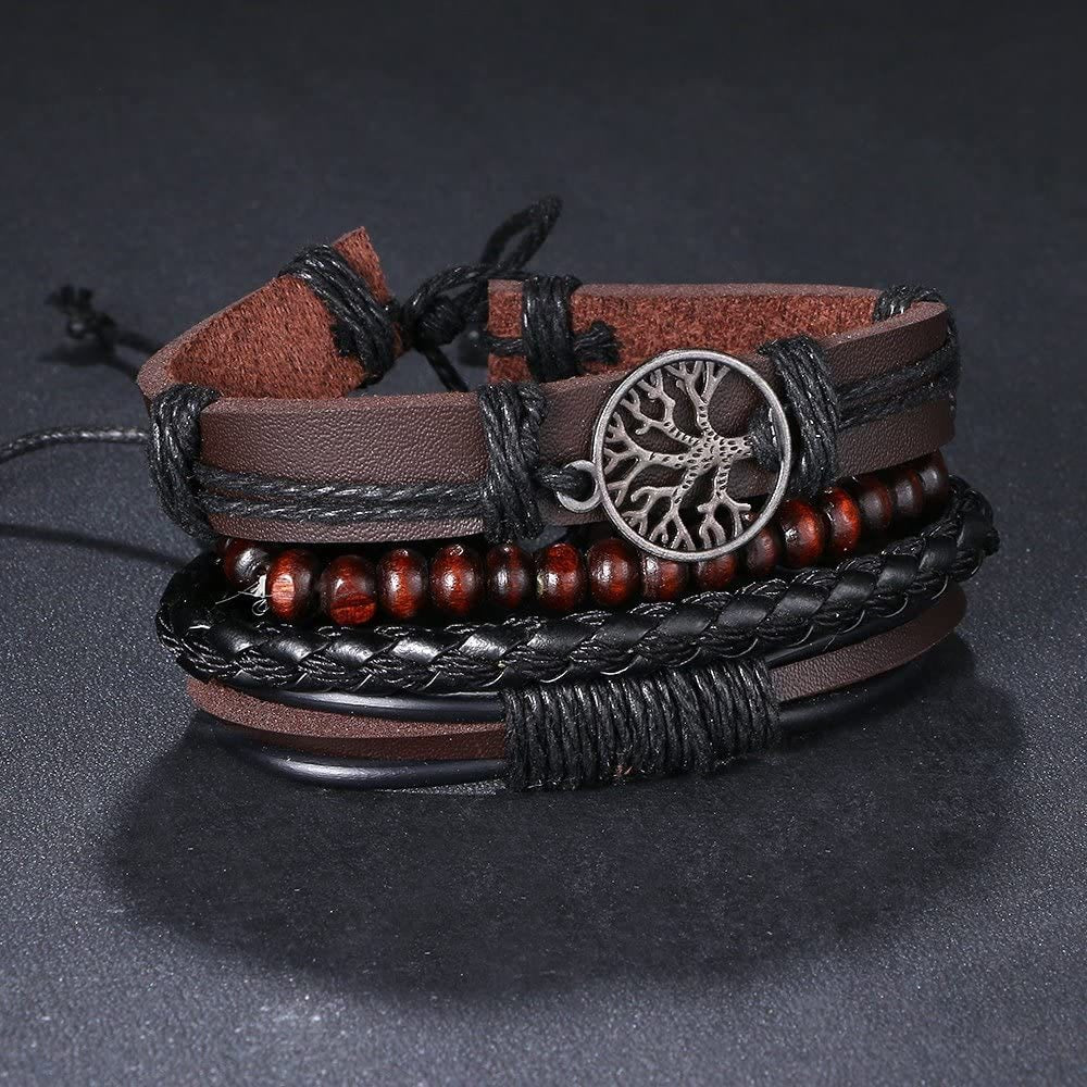 WorldNorse Tree Of Life Handmade Leather Bracelet