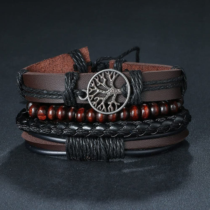WorldNorse Tree Of Life Handmade Leather Bracelet