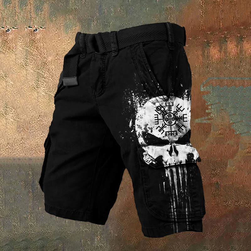 WorldNorse Vegvisir Skull Cargo Shorts - US/UK/AU50,EU60 (5XL) - image 1