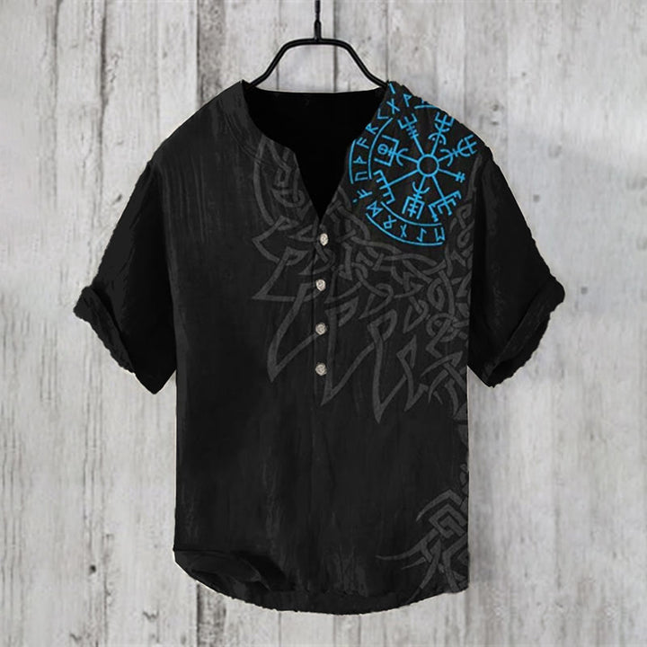 WorldNorse Viking Vegvisir Rune Casual Shirt - US/UK/AU50,EU60 (5XL) - image 1
