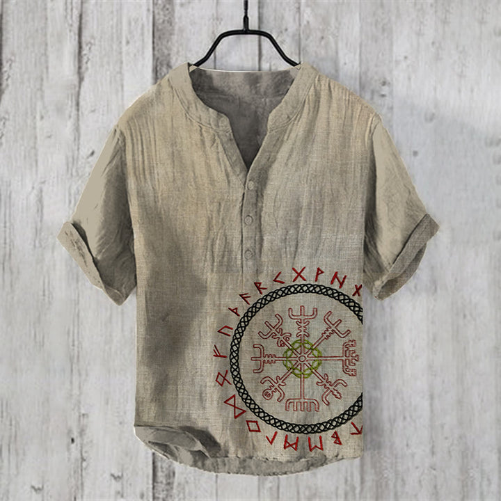 WorldNorse Viking Vegvisir Rune Celtic Knot Casual Shirt - US/UK/AU50,EU60 (5XL) - image 1