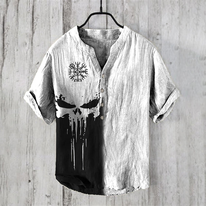 WorldNorse Viking Vegvisir Skull Casual Shirt - US/UK/AU50,EU60 (5XL) - image 1