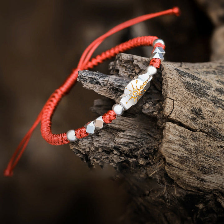 WorldNorse 925 Sterling Silver Wish Emblem Hammered Braceket
