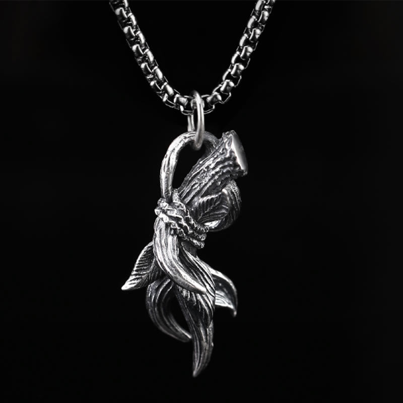 WorldNorse 925 Sterling Silver Deer Horns Necklace