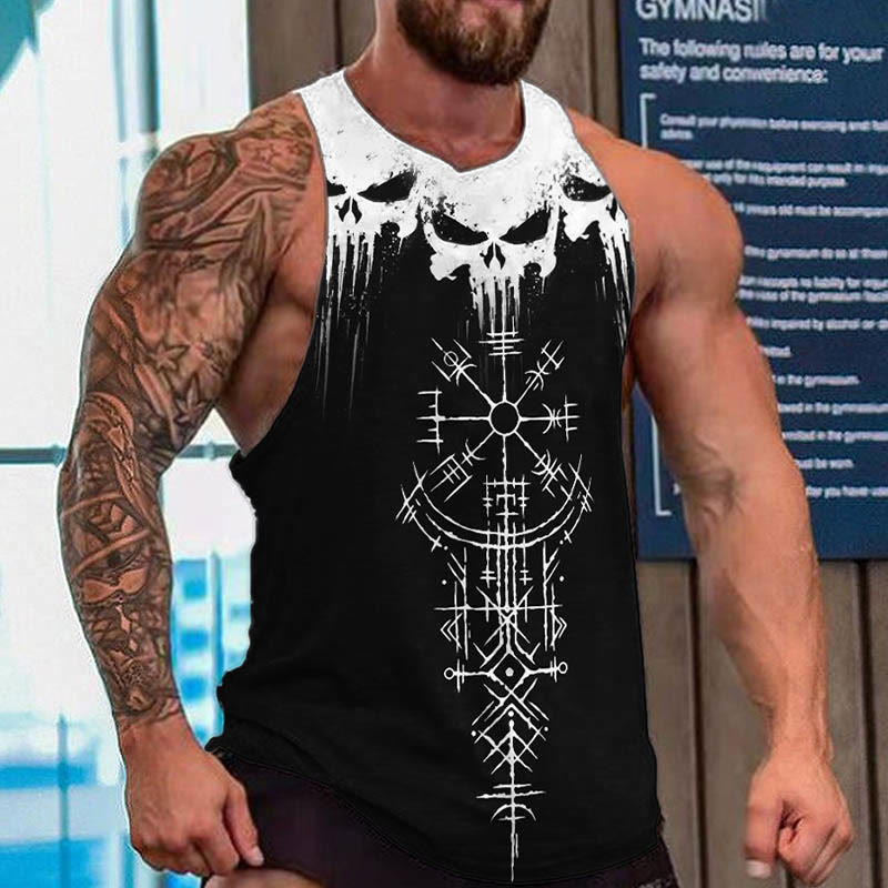 WorldNorse Viking Vegvisir Skull Vest