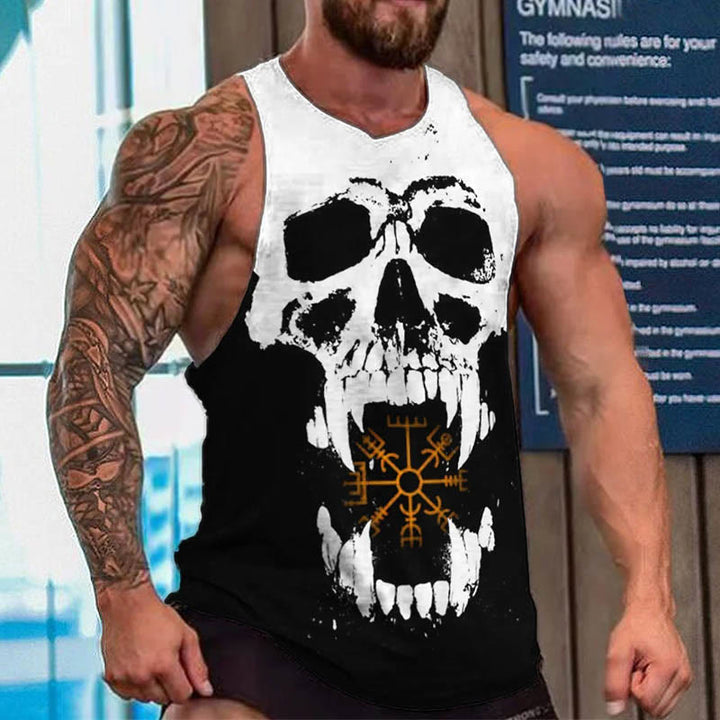 WorldNorse Viking Vegvisir Skull Vest