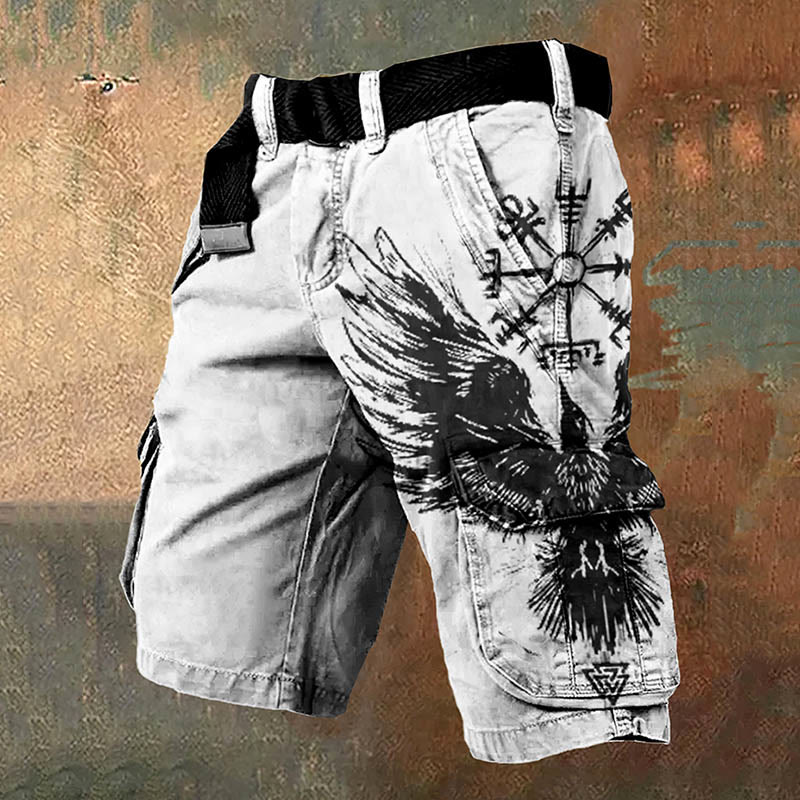 WorldNorse Valknut Vegvisir Phoenix Ascendant Cargo Shorts - US/UK/AU50,EU60 (5XL) - image 1