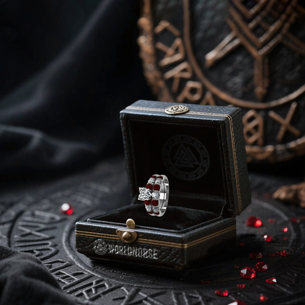 WorldNorse Freyja's Heart Garnet Ring - image 4