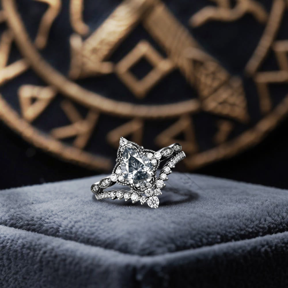 WorldNorse Tear of Freyja – Queen's Radiant Crown Ring Set - image 3