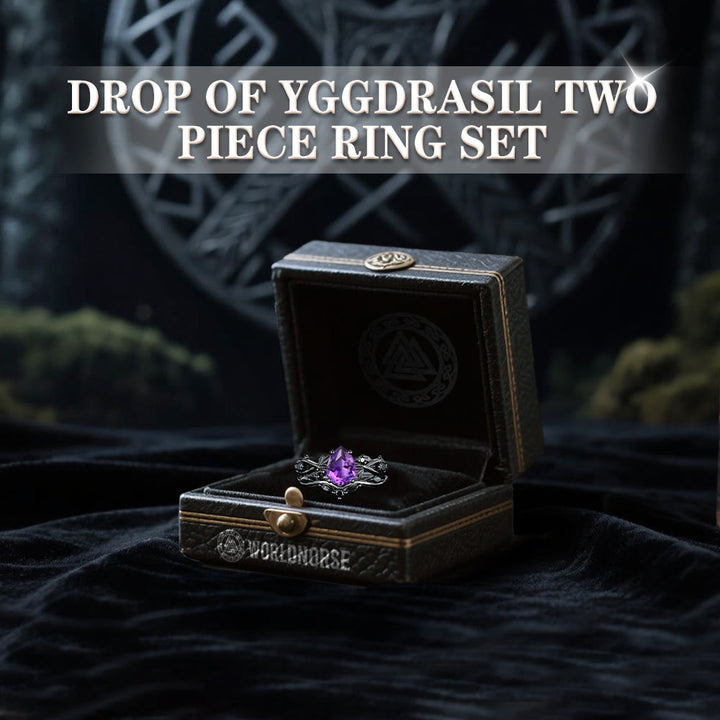 WorldNorse Drop Of Yggdrasil Two Piece Ring Set - image 7