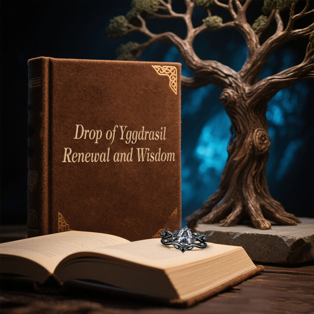 WorldNorse Drop Of Yggdrasil Two Piece Ring Set - image 13