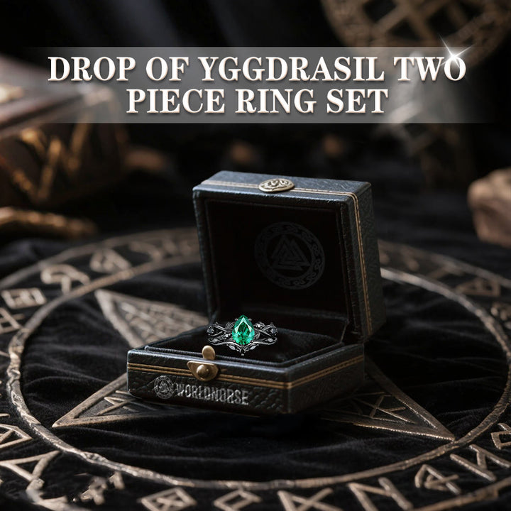 WorldNorse Drop Of Yggdrasil Two Piece Ring Set - image 17