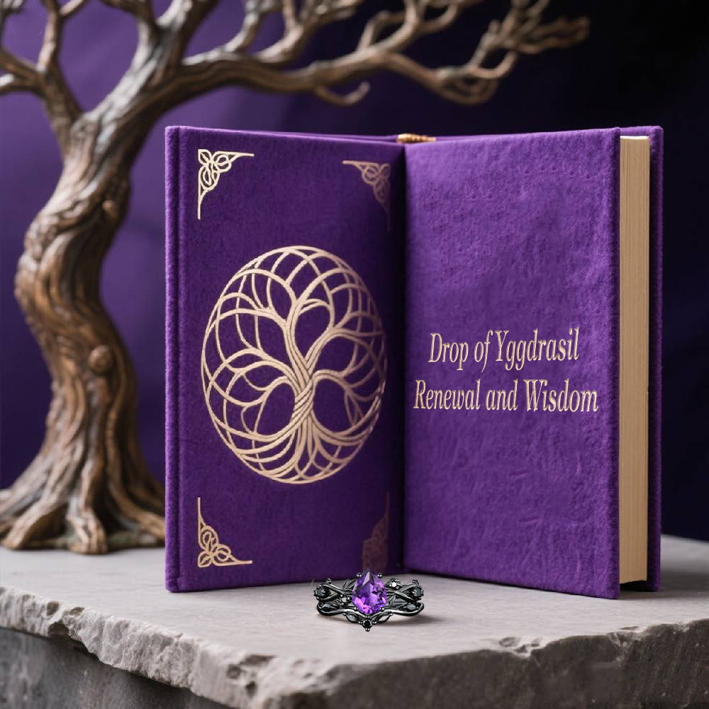 WorldNorse Drop Of Yggdrasil Two Piece Ring Set - image 8