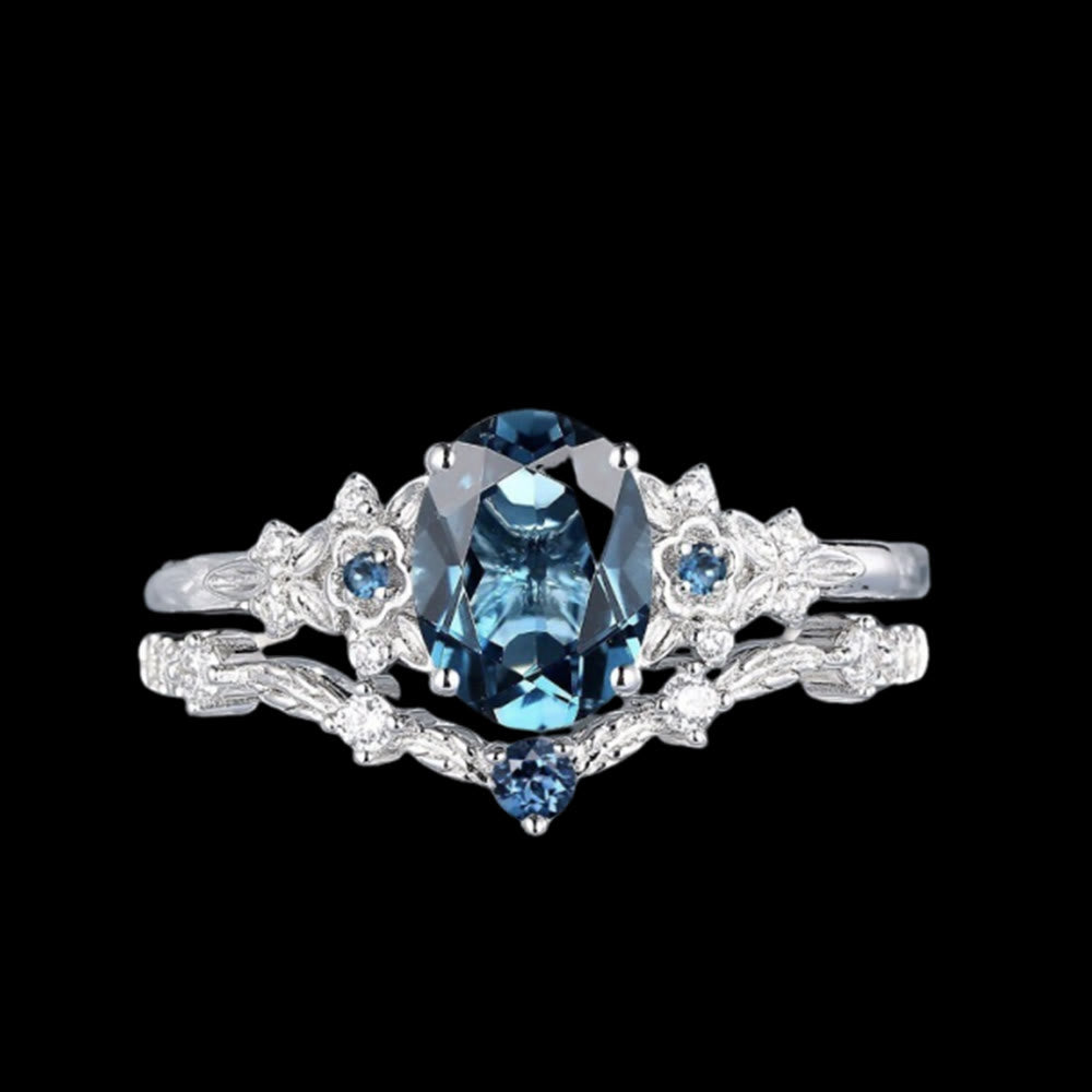 WorldNorse Freyja's Ice And Blossoms Ring Set - US 10 - image 0