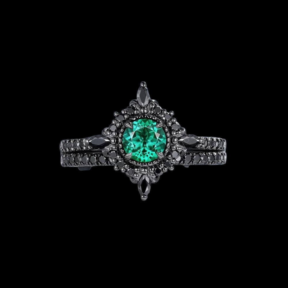 WorldNorse Emerald Norse Frost Ring - US 10 - image 0
