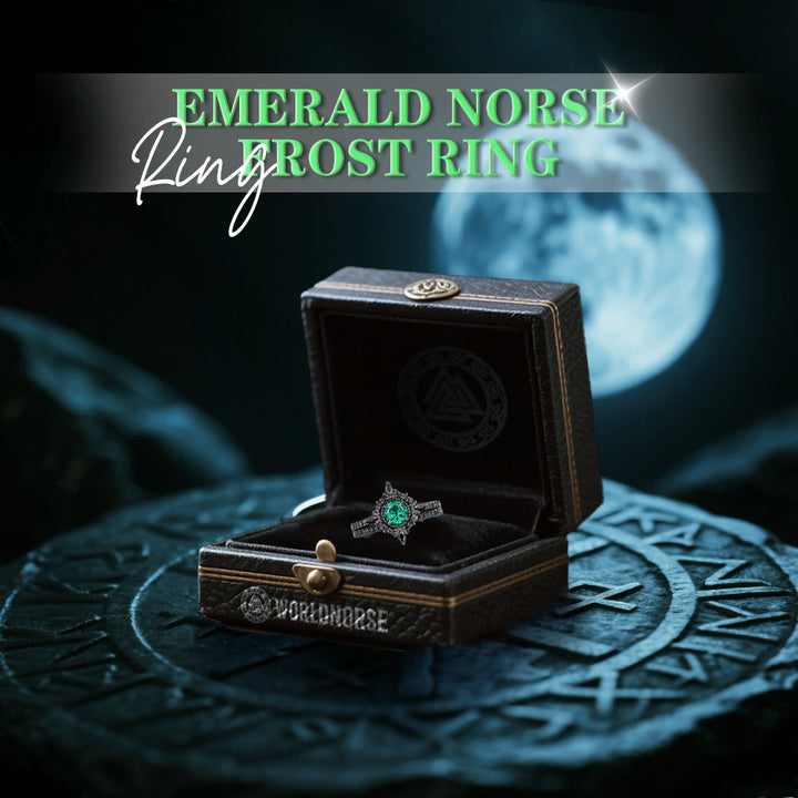 WorldNorse Emerald Norse Frost Ring - image 2