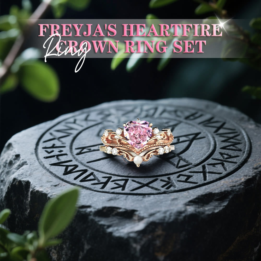 WorldNorse Freyja's Heartfire Crown Ring Set - image 3