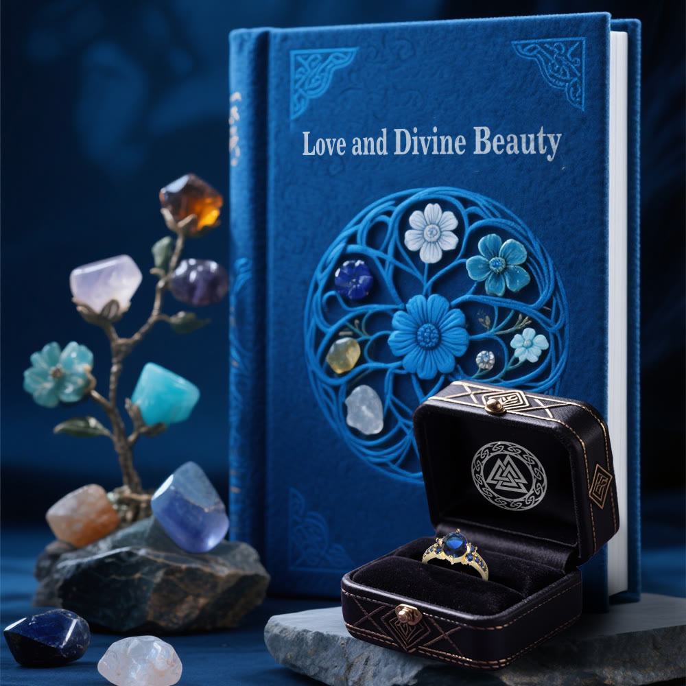 WorldNorse Midnight Blossom of Freyja Ring - image 21