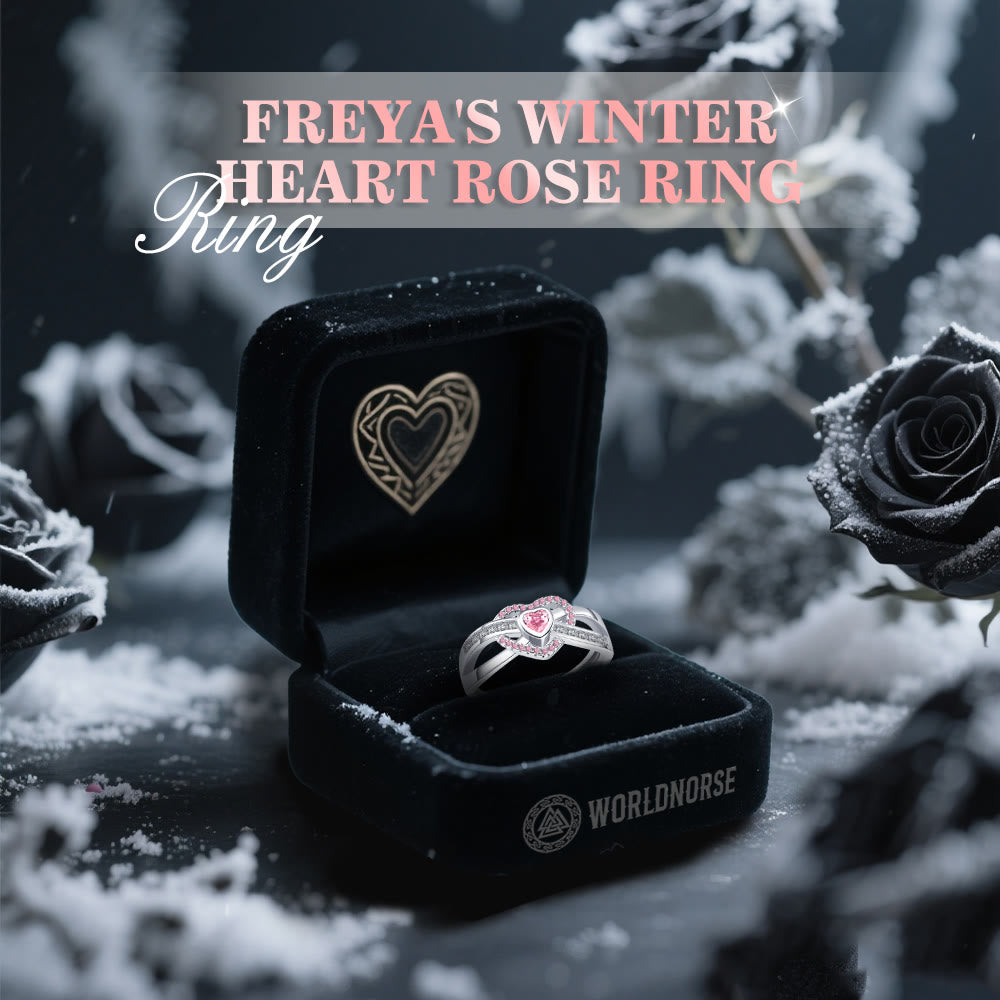 WorldNorse Freya's Winter Heart Rose Ring - image 6