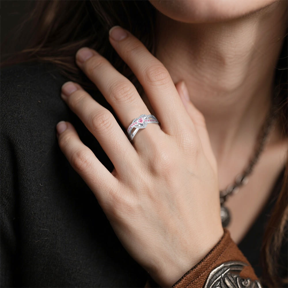 WorldNorse Freya's Winter Heart Rose Ring - image 1