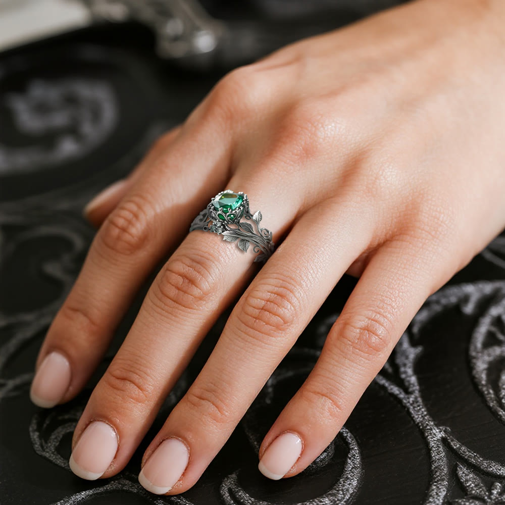 WorldNorse Emerald Yggdrasil Ring - image 11