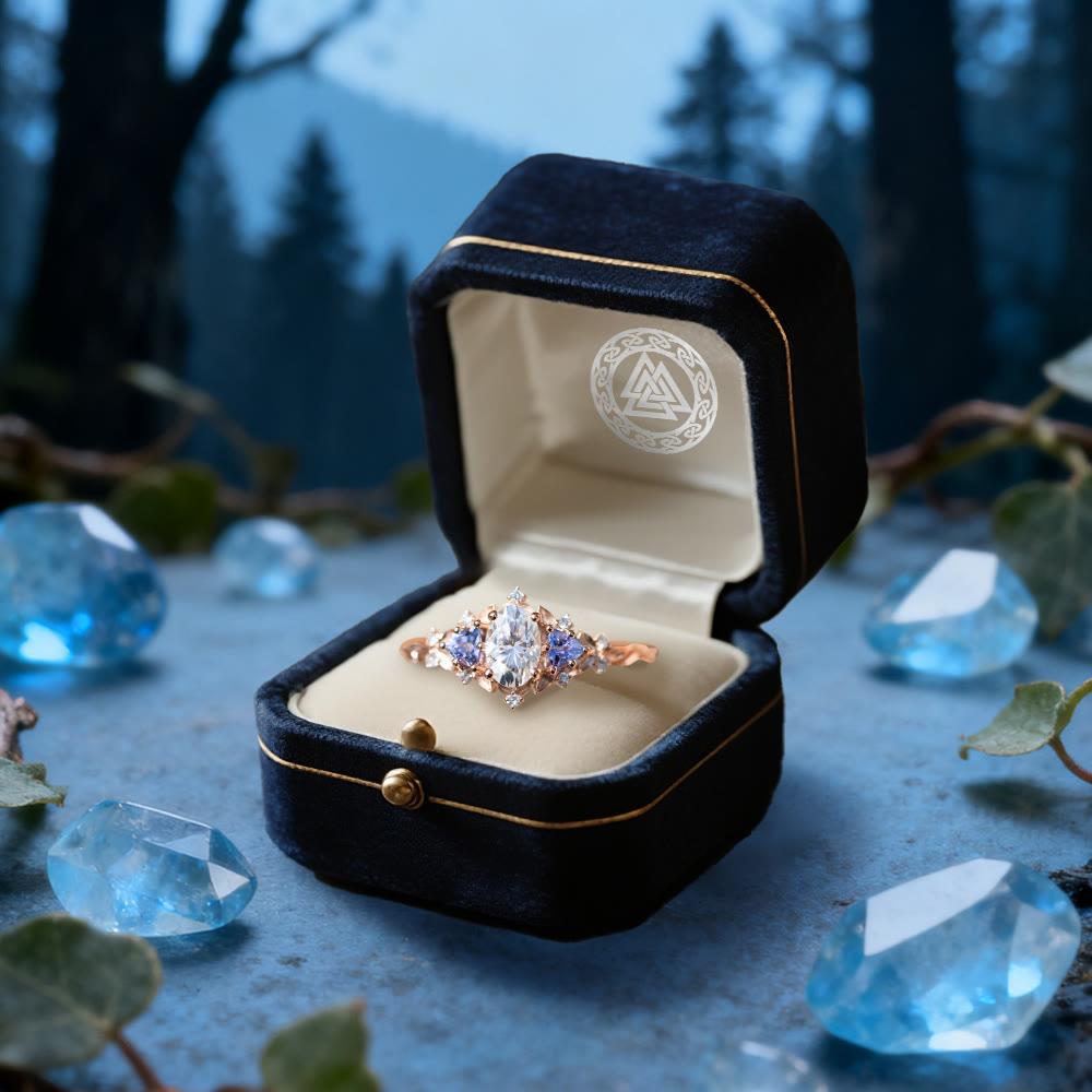 WorldNorse Dawn Leaf Zircon Branch Ring - image 9