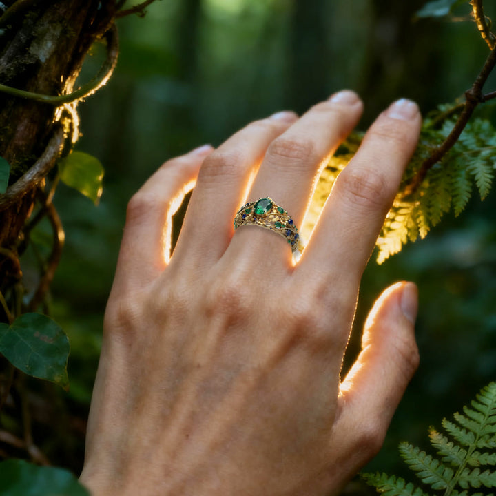 WorldNorse Bloom Leaf Hollow Ring - image 1