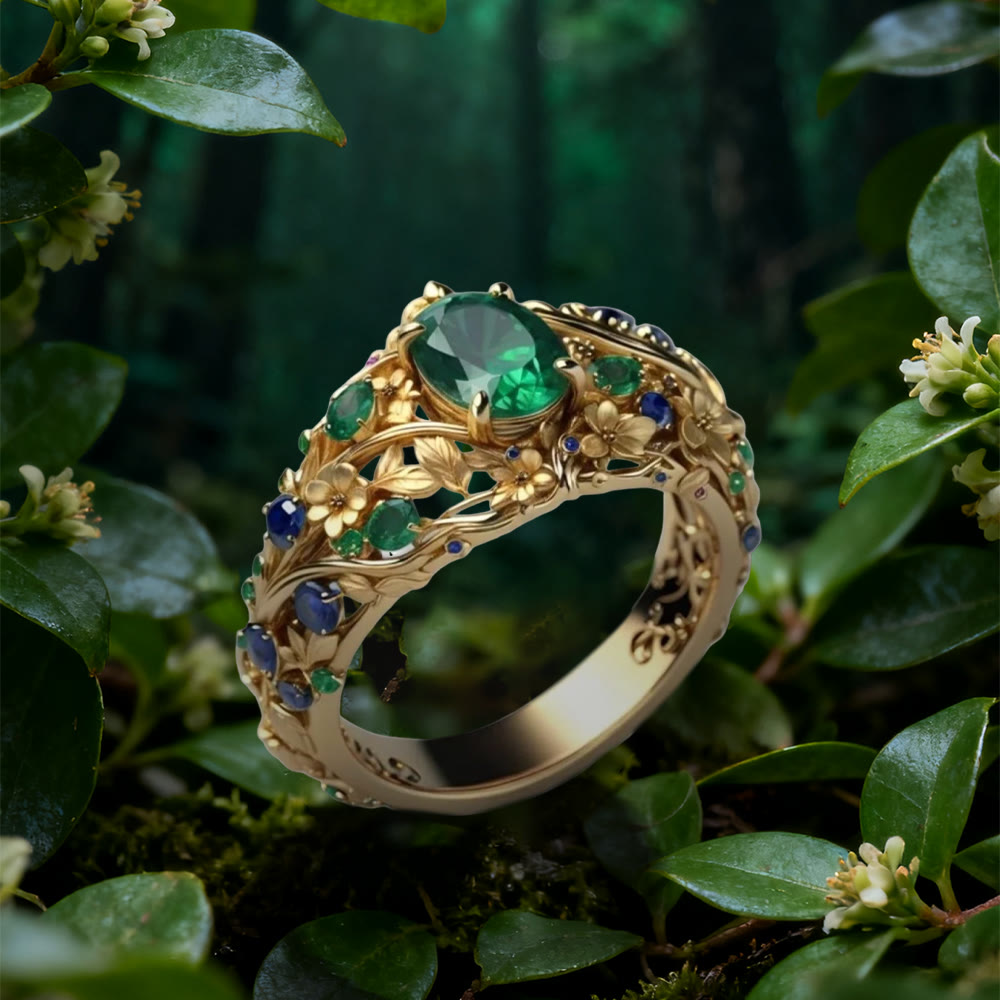 WorldNorse Bloom Leaf Hollow Ring - US 10 - image 0