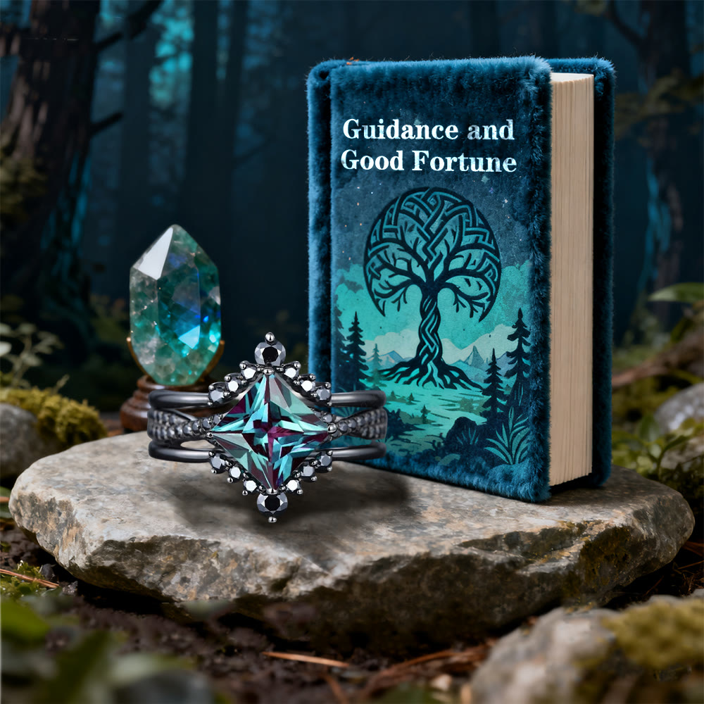 WorldNorse Mystic Alexandrite Star Ring Set - image 3