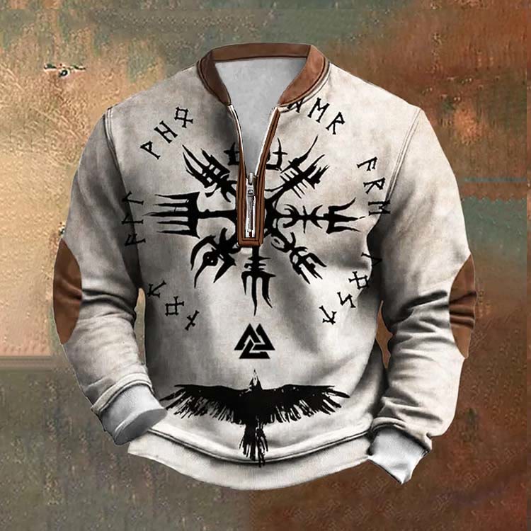 WorldNorse Arcane Huginn and Muninn Valknut Zipper Sweatshirt - US/UK/AU52,EU62 (6XL) - image 0