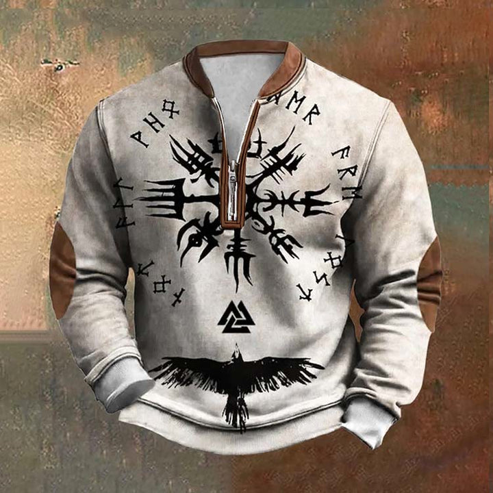 WorldNorse Arcane Huginn and Muninn Valknut Zipper Sweatshirt - US/UK/AU52,EU62 (6XL) - image 0