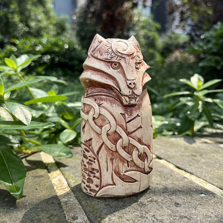 WorldNorse Celestial Chain Wolf Rune Statue Decoration - image 3