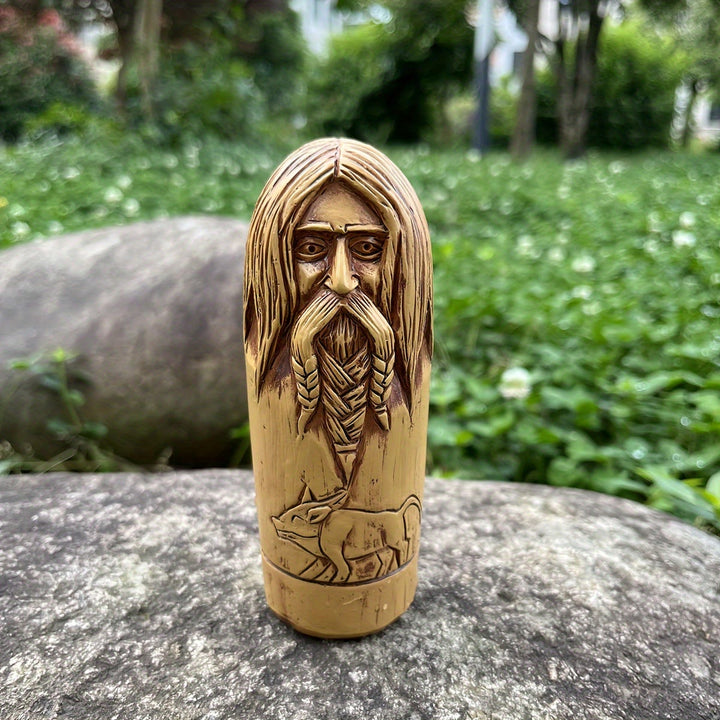 WorldNorse Boar Emblazoned Rune Beard Statue Decoration - Elder - image 0