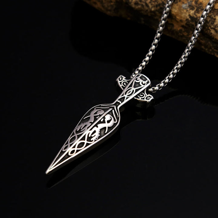 WorldNorse Viking Sword Spear Head Pendant Necklace