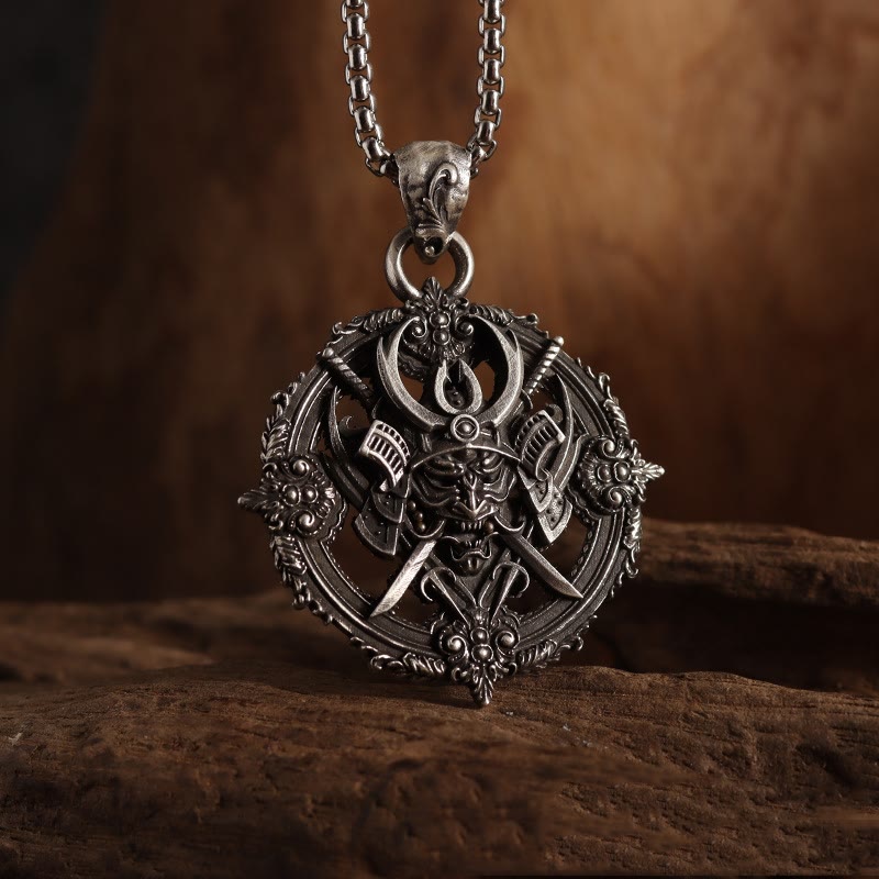 WorldNorse Black Samurai Pirate Armor Necklace