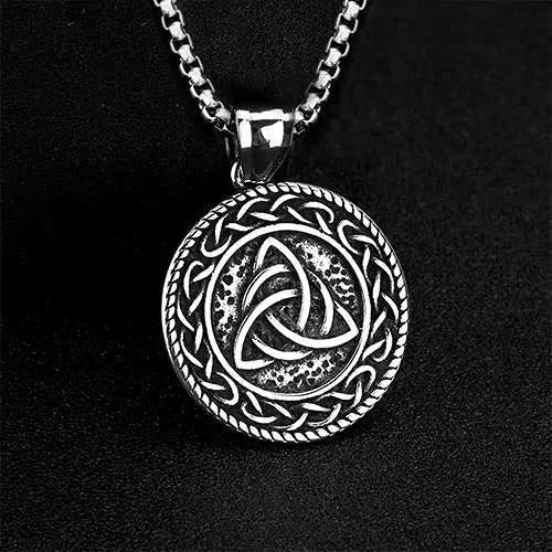 WorldNorse Viking Rune With Celtic Triquetra Trinity Necklace