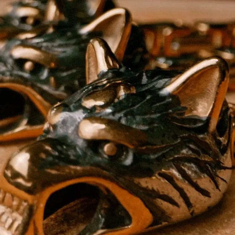 WorldNorse Nordic Geri And Freki Wolves Bracelet